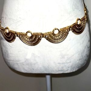 New York Studio Vintage Gold Metal Belt